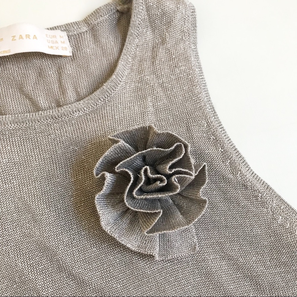Zara Sparkling silver shift dress - Picture 6 of 8